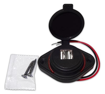 Овальный двойной USB 3.1А с красной подсветкой А76R А76R - фото 1618