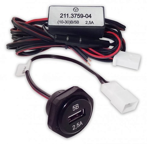 Конвертер 211.3759-04 в комплекте с РК-USB (10-30->5В 2,5А) 211.3759-04 c РК-USB - фото 1695