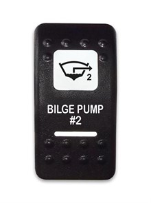 Переключатель 12-24В, SF50713-6-4P-A6BW-04 ON-OFF с белой подсветкой, BILGE PUMP #2 SF50713-6-4P-A6BW-04