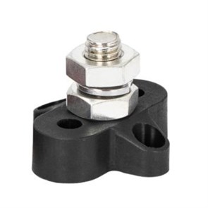 Клемма-штифт одинарная, М6, черная 13131