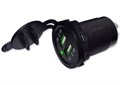 USB разъем двойной 2.1А+2.1А с зеленой подсветкой А53G А53G - фото 1444