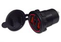 USB разъем двойной QC3.0 и PD c кнопкой (Красная подсветка) С34R - фото 1543