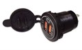 USB разъем двойной с синей подсветкой QC3.0 с сенсорной кнопкой A85BS - фото 1598