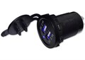 USB разъем двойной 2.1А+2.1А с синей подсветкой А53B А53B - фото 1610