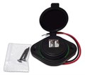 Овальный двойной USB 3.1А с зеленой подсветкой А76G А76G - фото 1619