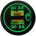 USB разъем двойной с зеленой подсветкой QC3.0 с сенсорной кнопкой A85GS
